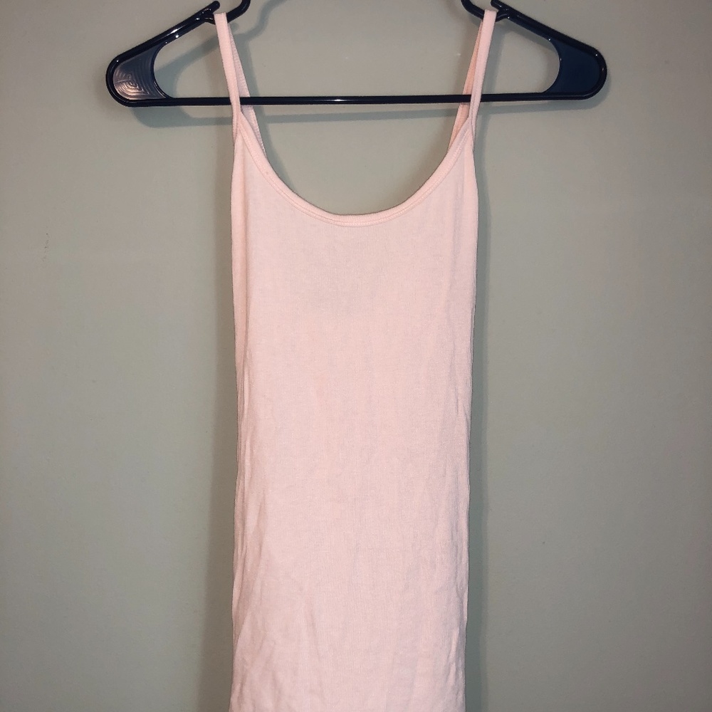 Light Pink Ribbed Tank Top